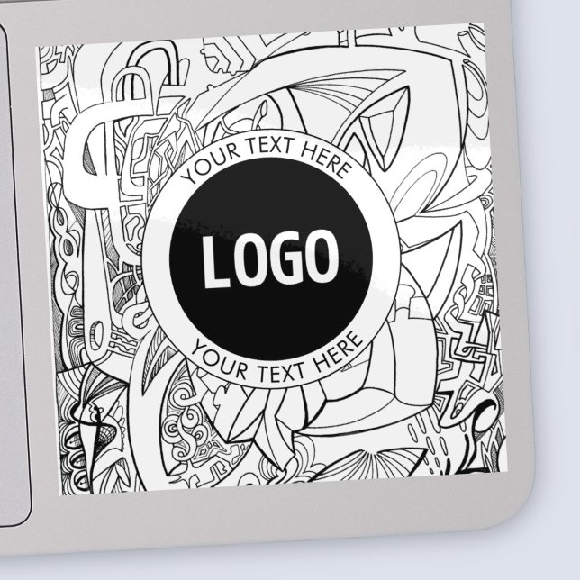 Original Modern Line Artwork & Your Logo Aufkleber (Von Creator hochgeladen)