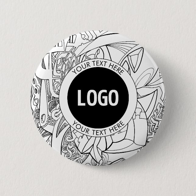 Original Modern Line Artwork & Your Logo Button (Vorderseite)