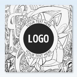 Original Modern Line Artwork & Your Logo Magnet