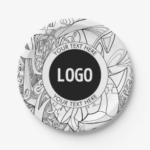 Original Modern Line Artwork & Your Logo Pappteller