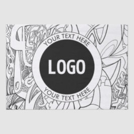 Original Modern Line Artwork & Your Logo Seidenpapier