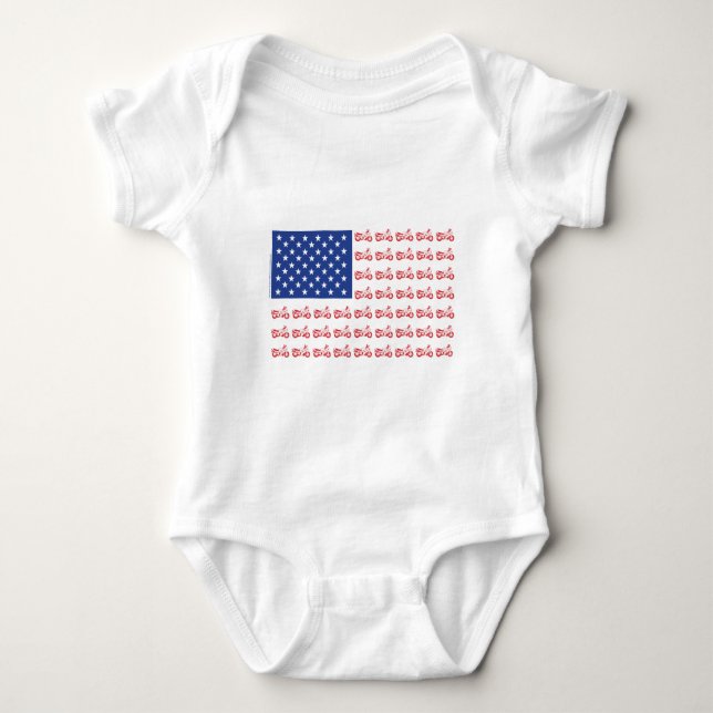 original-Motorrad-Flagge- Baby Strampler (Vorderseite)