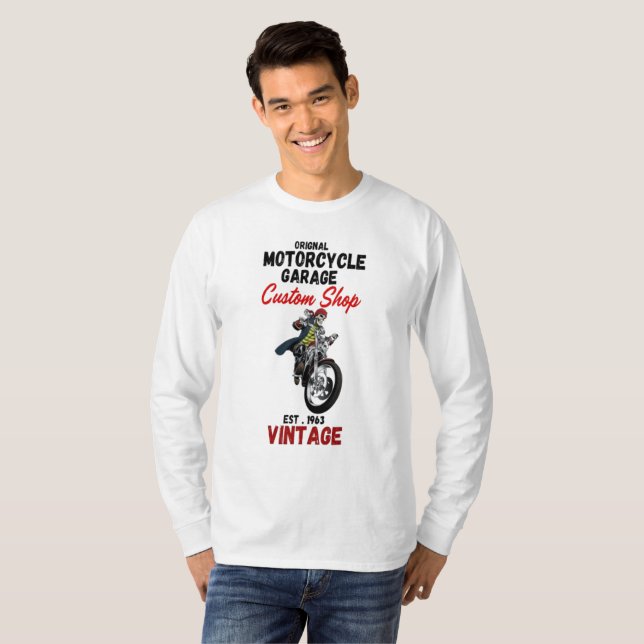 Original Motorradgarage Custom Shop T-Shirt (Vorne ganz)