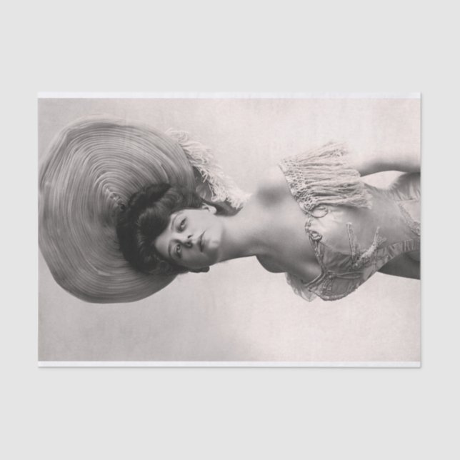 Original (nicht KI) Foto einer Viktorianischen Fra Seidenpapier (Vorderseite)