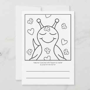 (Original) Niedliche Schnecke, die Lächelfarben se Karte