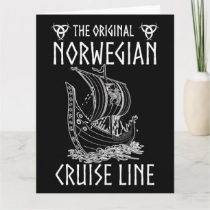 Original Norwegian Cruise Line - Nostalgische Reis Karte