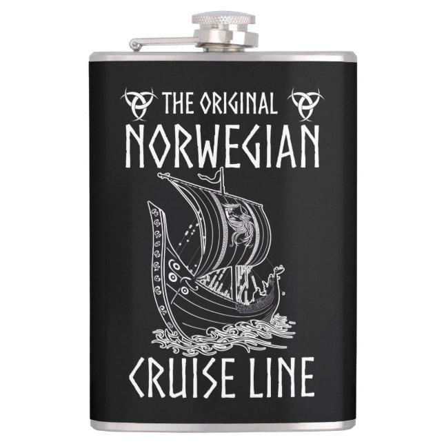 Original Norwegische Kreuzfahrtlinie - Nostalgisch Flachmann (Vorderseite)