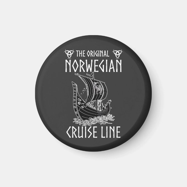 Original Norwegische Kreuzfahrtlinie - Nostalgisch Magnet (Vorne)