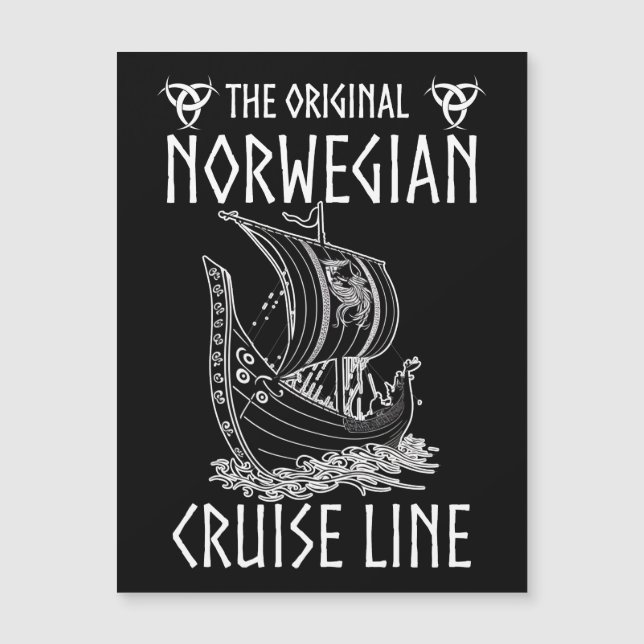 Original Norwegische Kreuzfahrtlinie - Nostalgisch Magnetkarte (Vorderseite)