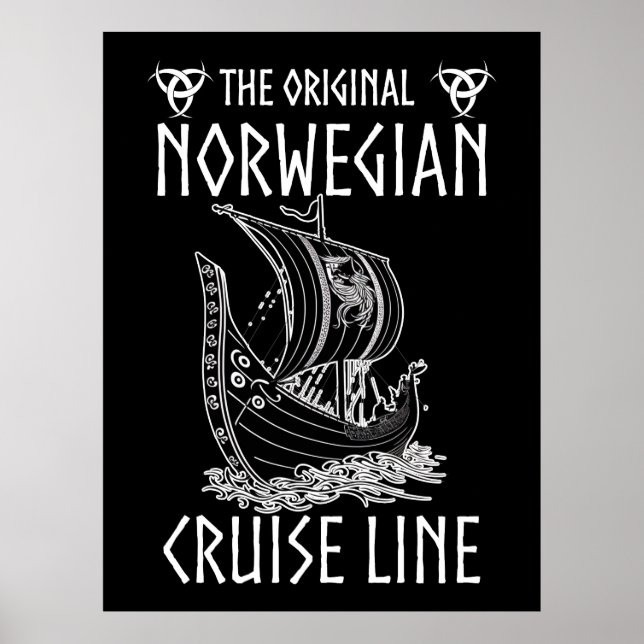 Original Norwegische Kreuzfahrtlinie - Nostalgisch Poster (Vorne)