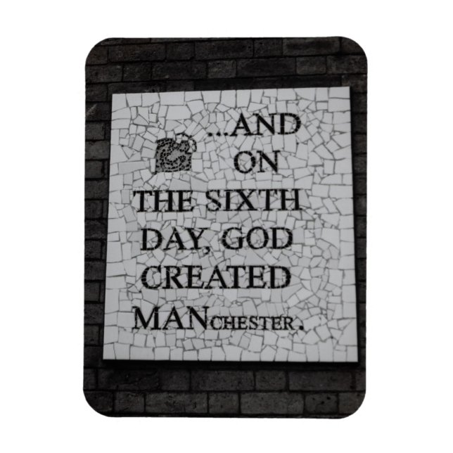 Original "On the Sixth Day" Manchester Mural Magnet (Vertikal)