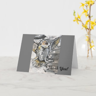 Original Owl Art Dankeschön Karte - leer in der Ka