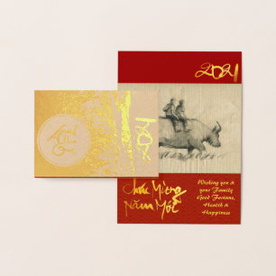 Original Ox Children painting 2021 Luxury Foil GC2 Folienkarte