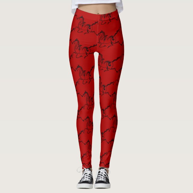 Original Painting  Horse Chinese New Year L6 Leggings (Vorderseite)
