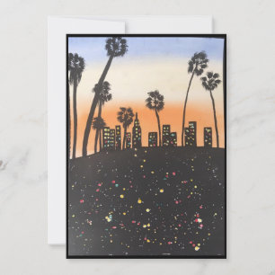 Original Palmenbaum Wasserfarbe auf Blankkarte Dankeskarte