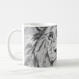 Original Pencil sketch Drawing of a Lion    Kaffeetasse