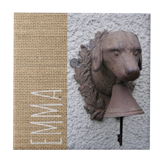 Original personalisiertes Vierkantdogjahr 2018 Fliese (Vorderseite)