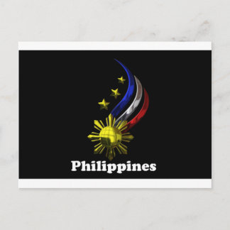 Original philippinisches Logo. Mabuhay Pilipinas ! Postkarte