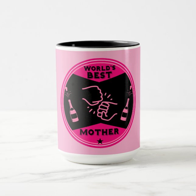 Original Pink Beste Mutter der Welt Tasse (Zentrum)