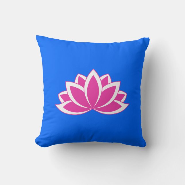 Original Pink Buddhist Symbol Lotus Blume Kissen (Vorderseite)