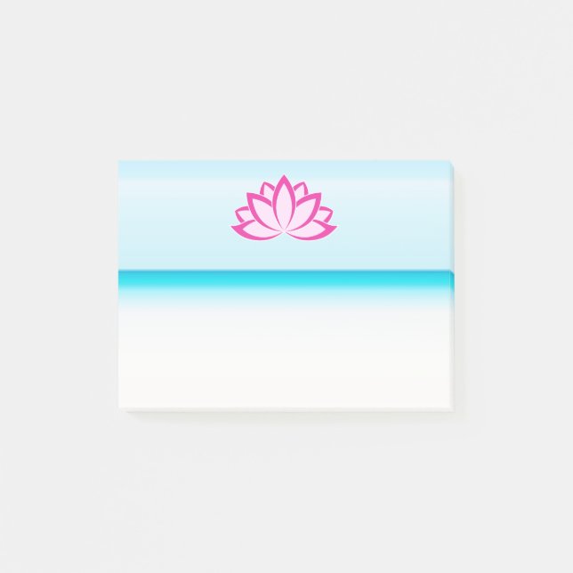 Original Pink Buddhist Symbol Lotus Blume Post-it Klebezettel (Vorderseite)