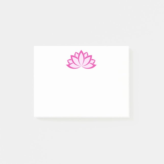 Original Pink Buddhist Symbol Lotus Blume Post-it Klebezettel (Vorderseite)