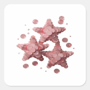 Original Pink STAR GEBURTSTAGSFEIER Sticker Druck
