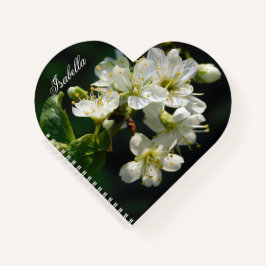 Original Plum Art Heart Personalized Notebook Notizbuch