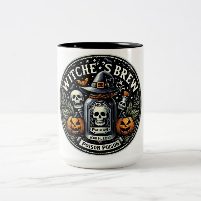 Original Poison – Gothic Witches Brew Zweifarbige Tasse (Mittel)