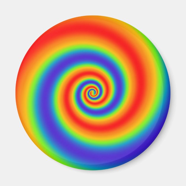 Original Rainbow Gradient farbenfroher Spiraleffek Magnet (Vorne)