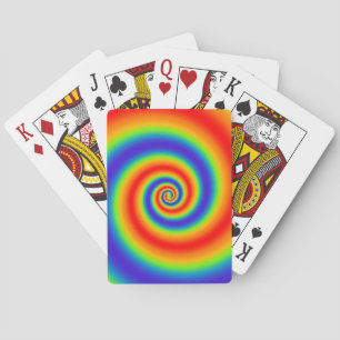 Original Rainbow Gradient farbenfroher Spiraleffek Spielkarten
