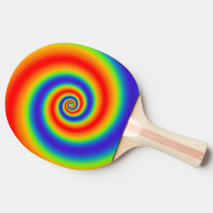 Original Rainbow Gradient farbenfroher Spiraleffek Tischtennis Schläger