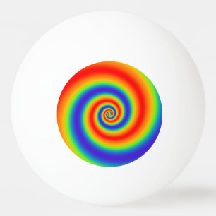 Original Rainbow Gradient farbenfroher Spiraleffek Tischtennisball