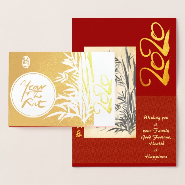 Original Rats Bamboo Malerei 2020 Luxus Foil GC3 Folienkarte (Anzeige)