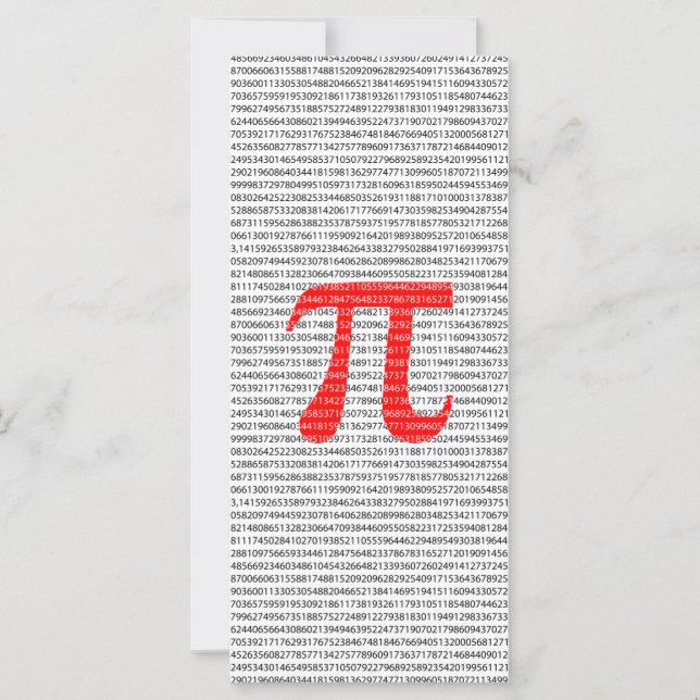Original red number pi day mathematical symbol (Vorderseite)