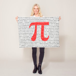 Original red number pi day mathematical symbol fleecedecke