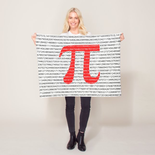 Original red number pi day mathematical symbol fleecedecke (Beispiel)