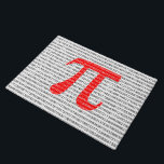 Original red number pi day mathematical symbol fußmatte<br><div class="desc">Original red number pi day mathematical symbol</div>