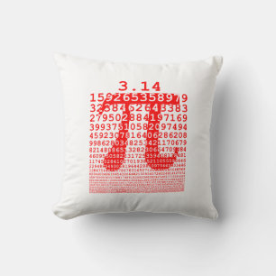 Original red number pi day mathematical symbol kissen