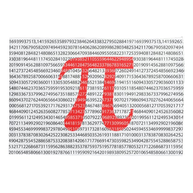 Original red number pi day mathematical symbol kissenbezug (Rückseite)