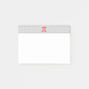 Original red number pi day mathematical symbol post-it klebezettel