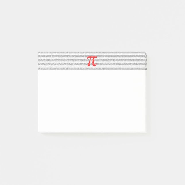 Original red number pi day mathematical symbol post-it klebezettel (Vorderseite)