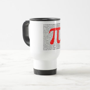 Original red number pi day mathematical symbol reisebecher