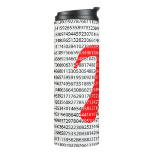 Original red number pi day mathematical symbol thermosbecher
