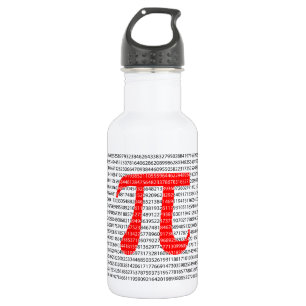 Original red number pi day mathematical symbol trinkflasche