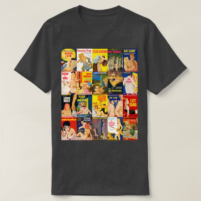 Original Reed Nightstand Paperback Books T-Shirt (Design vorne)