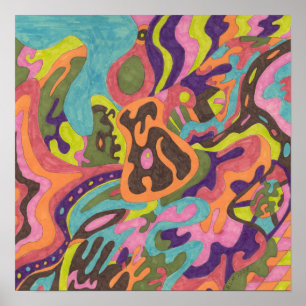 Original "Release" Abstrakt Poster