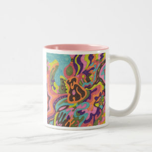 Original "Release" abstrakt Zweifarbige Tasse