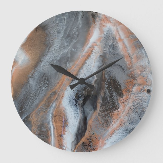 Original Resin Art Design Clock Große Wanduhr (Vorderseite)