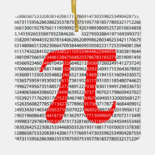 Original rote Zahl pro Tag mathematisches Symbol Keramikornament